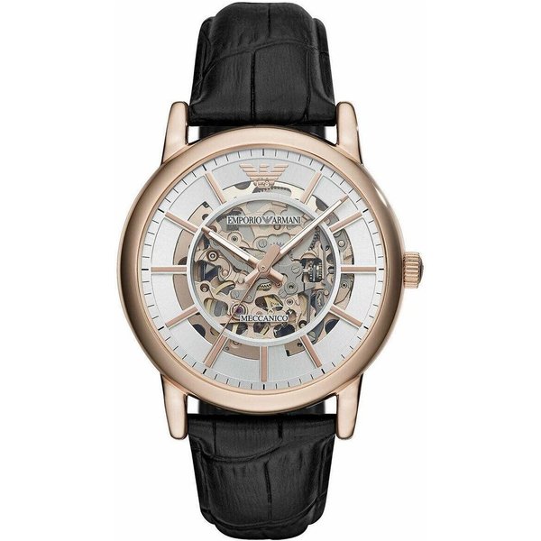 Emporio Armani AR60007 Automatic Black Leather Men's Watch
