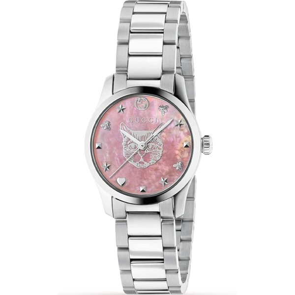 Gucci YA1265013 G-Timeless 27mm Ladies Pink Dial Watch