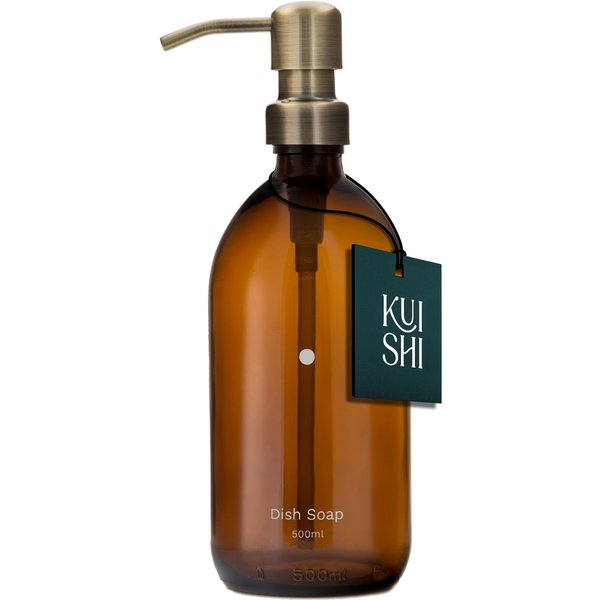 Distributeur de savon ambré minimaliste