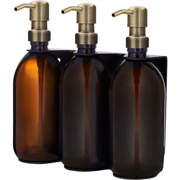 Distributeur de savon mural triple noir