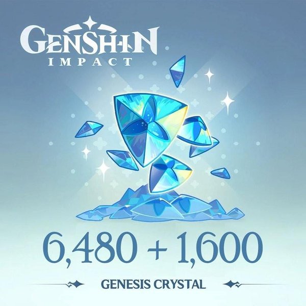 Genshin Impact 6480 + 1600 Genesis Crystals
