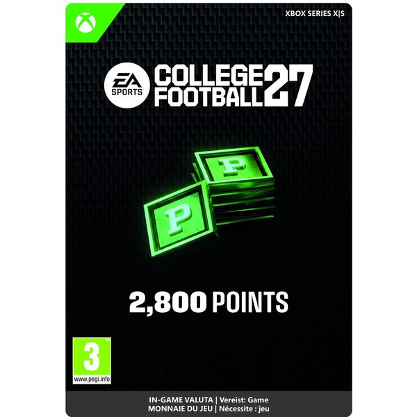 EA SPORTS COLLEGE FOOTBALL 27 2800 PUNTEN-PAKKET