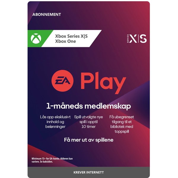 EA Play 1 måned Xbox