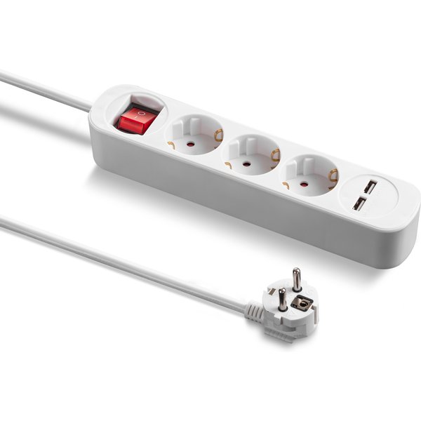 Power strip PVH3 with 2 USB charging ports