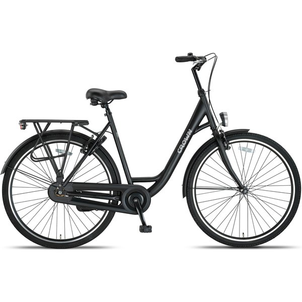 Crown Rio Damesfiets 28 inch Mat Zwart 55cm
