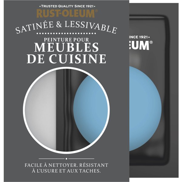 Peinture Pour Meubles De Cuisine, Finition SatinéE - CéRuléEn-image