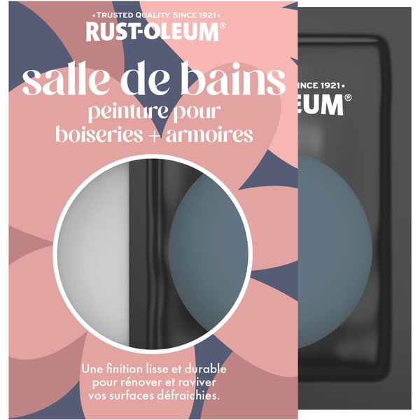 Rust-Oleum Peinture pour boiseries et armoires de salle de bains mate - Bleu Dessin