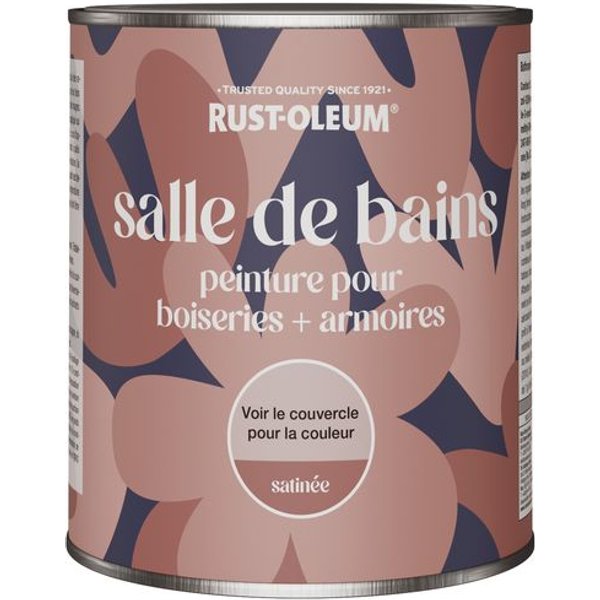 Rust-Oleum Peinture pour boiseries et armoires de salle de bains satinée - Encre Bleue