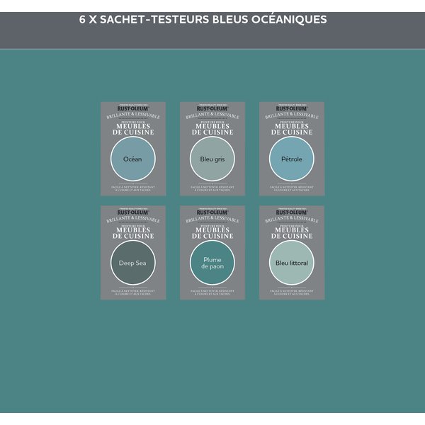 Rust-Oleum Testeurs Meubles de Cuisine - Bleus océaniques