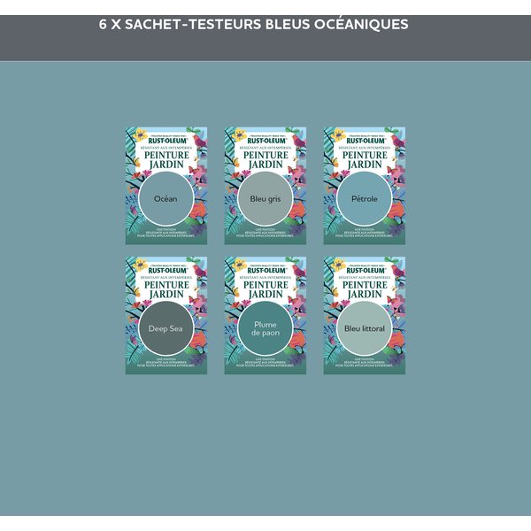 Rust-Oleum Testeurs Peinture Jardin - Bleus océaniques