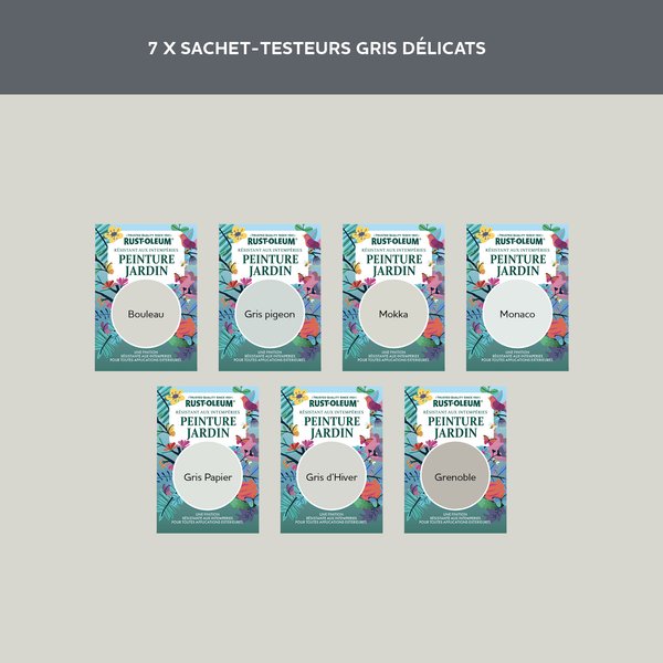 Rust-Oleum Testeurs Peinture Jardin - Gris délicats