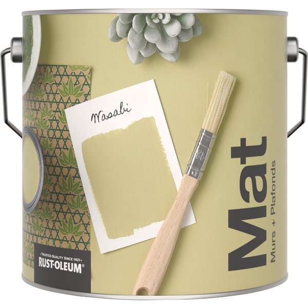 Rust-Oleum Peinture pour murs et plafonds mate lessivable - Wasabi