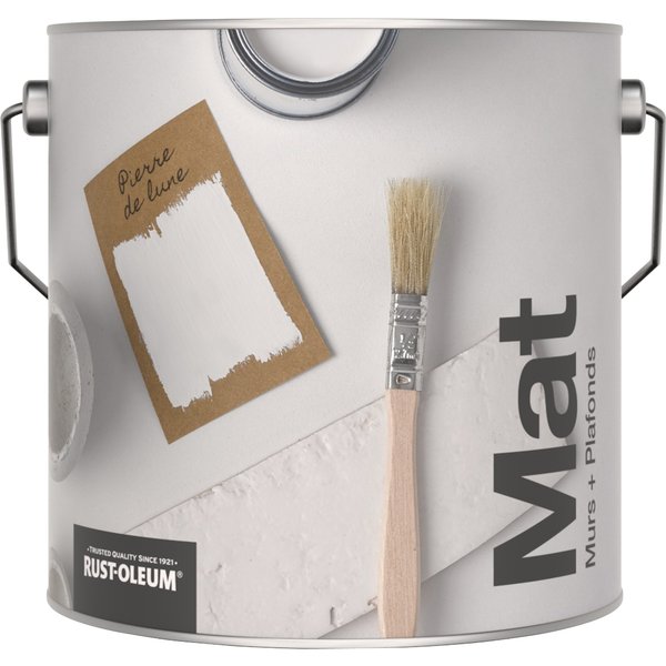 Rust-Oleum Peinture pour murs et plafonds mate lessivable - Pierre de lune