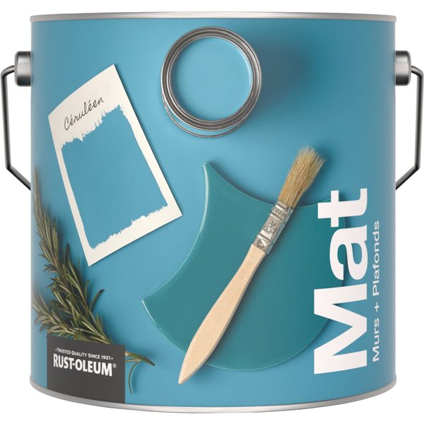 Rust-Oleum Peinture pour murs et plafonds mate lessivable - Céruléen