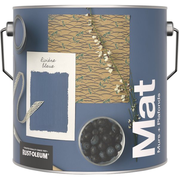 Rust-Oleum Peinture pour murs et plafonds mate lessivable - Rivière bleue