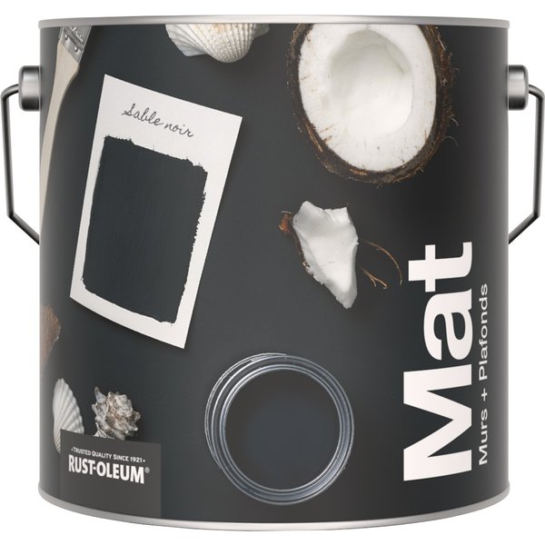 Rust-Oleum Peinture pour murs et plafonds mate lessivable - Sable noir
