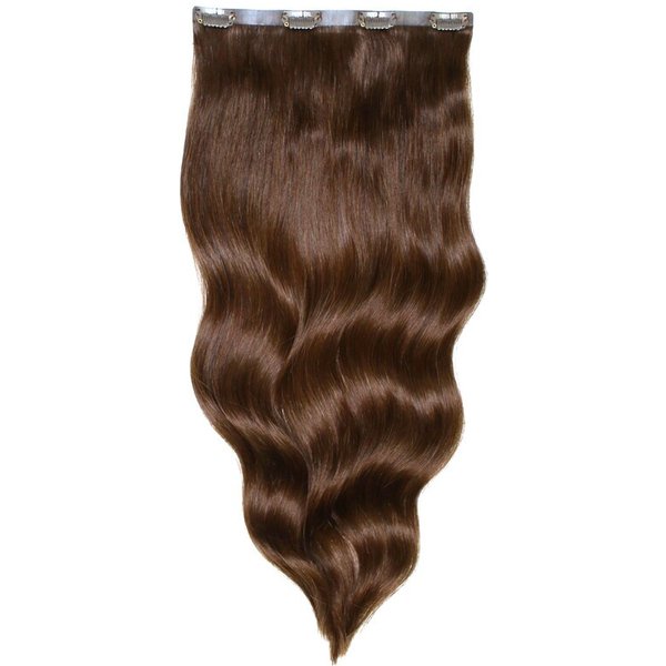 Chocolate Volumizer Clip In Human Hair Extensions