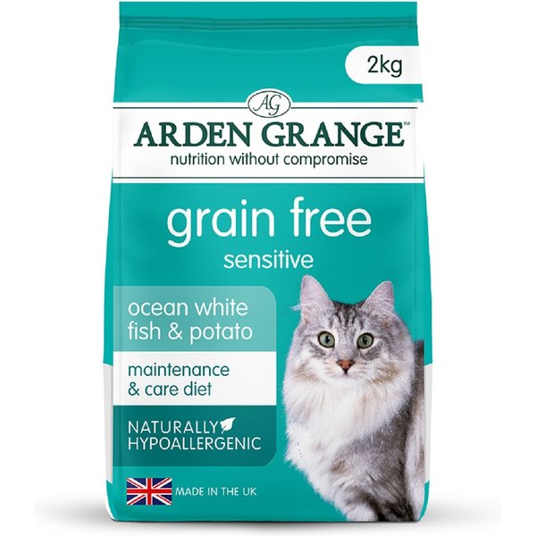 Arden Grange Grain Free Adult/Mature Dry Cat Food Sensitive Fish & Potato2kg