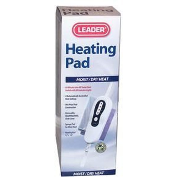 LeaderLCD Select Heat Moist/Dry Heating Pad, 12" x 14"