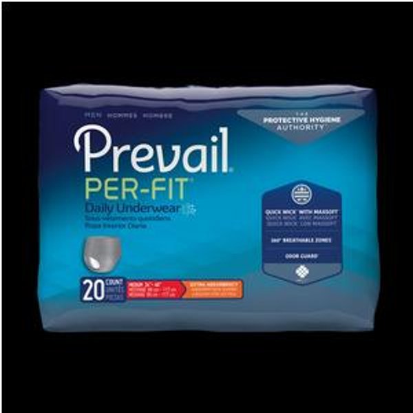 PrevailPer-FitMen's Protective Underwear, Large (44" to 58")