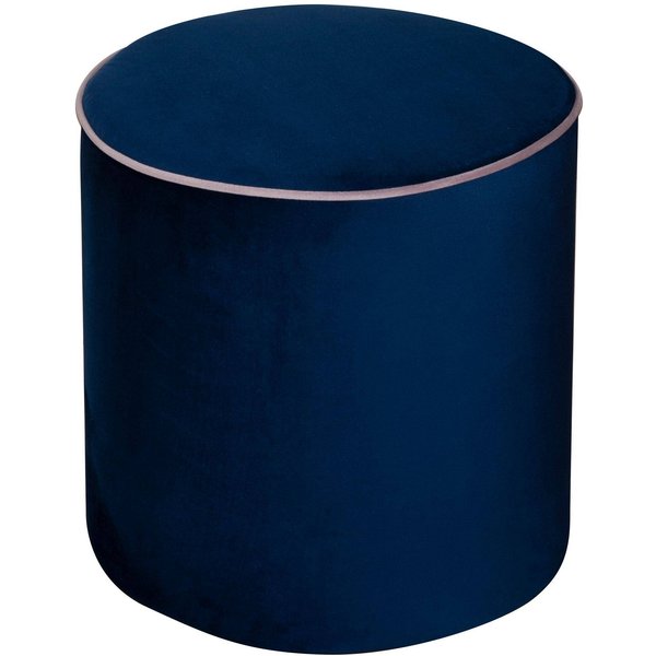 Pouf rond tissu velours Léo