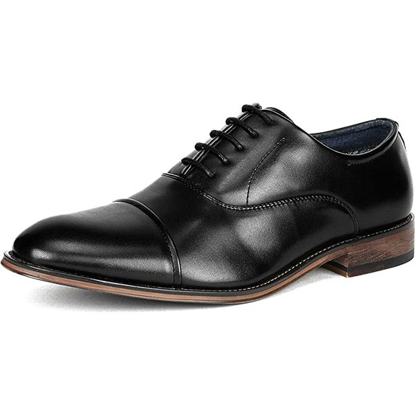 Men s Cap Toe PU Leather Oxford Shoes