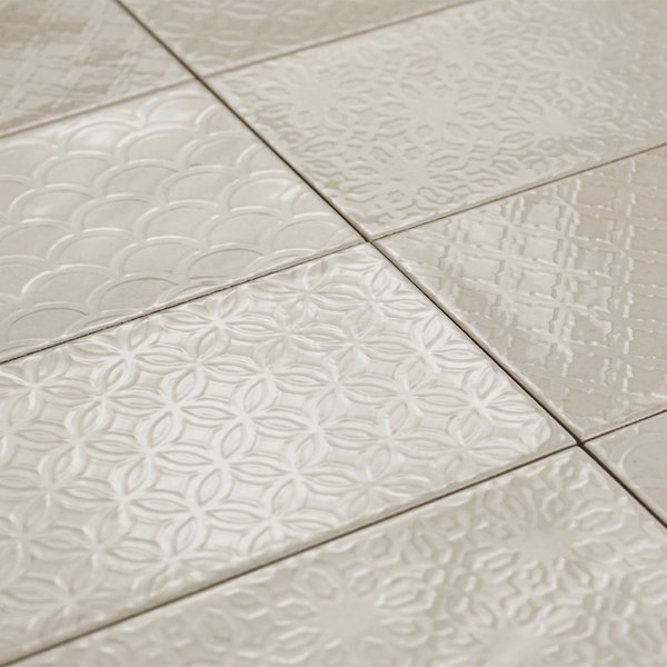 Fliese Camden Light Dekor | 10x20 cm