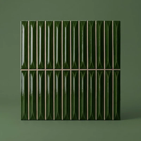 Azulejo Pared Muscat Verde Brillo 20x20 PRECORTADO (1,5x10) | Apto para interiores