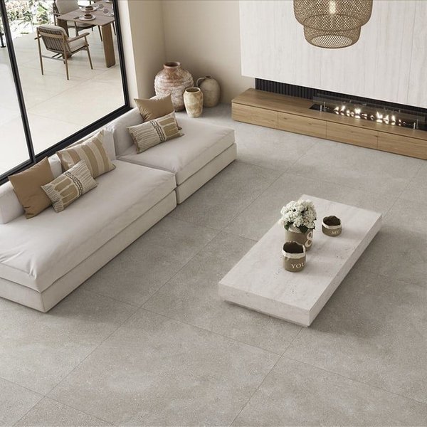 Azulejo Suelo/Pared Sydney Gris Mate 100 x 100 cm | Apto para interiores/exteriores