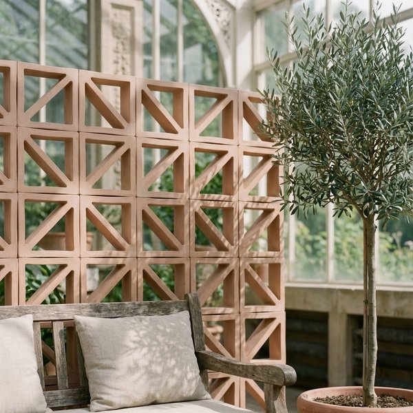 Handgefertigte Terrakotta Eiffel Terracotta Screen Block | Ceramic Connection