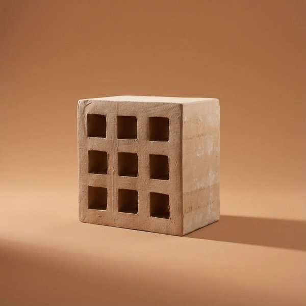 Celosía de Terracota Natural Salk Beige | 15 x 15 x 10 cm
