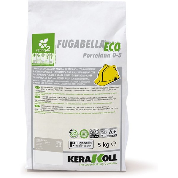 Mortero Para Juntas Fugabella Eco Porcelana 0-5 - 03 Perla | Saco de 5 kg