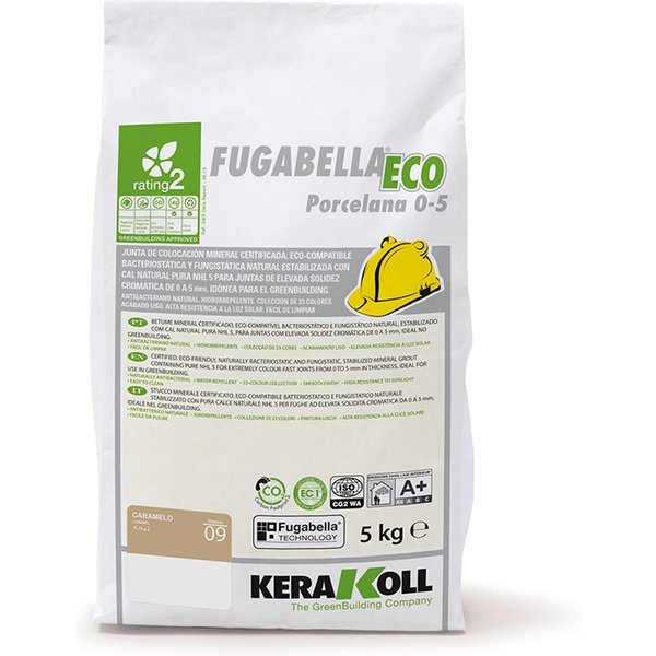 Fugenmörtel Fliese Fugabella Eco Porzellan 0-5 - 09 Karamell | 5 kg-Sack | 5 kg-Sack