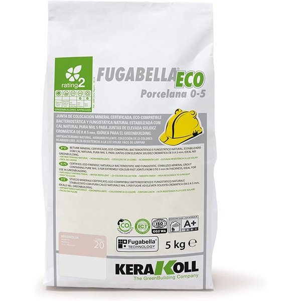 Fugenmörtel Fliese Fugabella Eco Porzellan 0-5 - 20 Magnolia | 5 kg-Sack | 5 kg-Sack