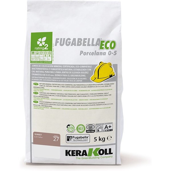 Fugenmörtel Fliese Fugabella Eco Porzellan 0-5 - 27 Sunset | 5 kg-Sack | 5 kg-Sack