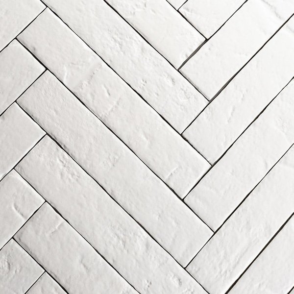 Azulejo Suelo/Pared Reims Blanco Mate 4,5 x 23 cm | Apto para interiores/exteriores