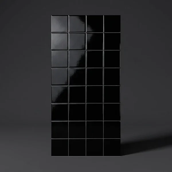 Fliese Schwarz Glänzend 20x20 VORGESCHNITTEN (10x10) | 20x20 VORGESCHNITTEN (10x10)