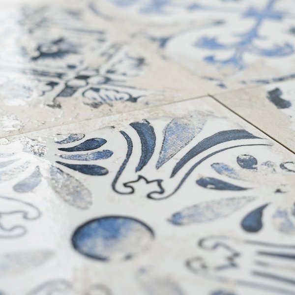 Azulejo Suelo/Pared Karachi Anthology Multicolor Mate con detalles en brillo 20x20 cm | Apto para interiores/exteriores