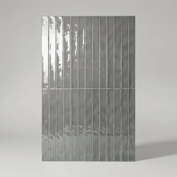Azulejo Pared Creta-50 Gris Brillo 5x50 cm | Apto para interiores