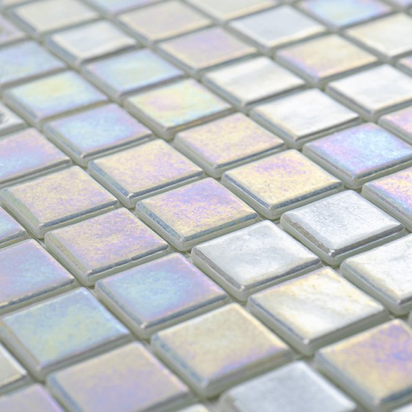 Mosaico de vidrio Acquaris Jazmín Blanco 30,5x30,5 cm