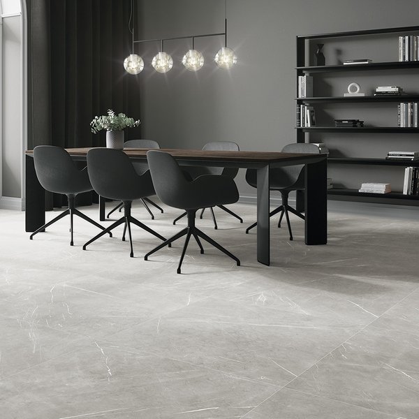 Fliese in Marmoroptik Pietra Light Mat 100x100 | 100x100 cm