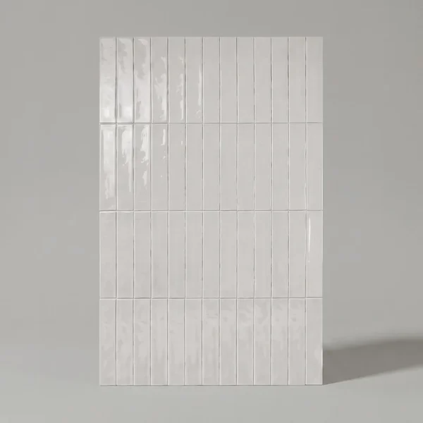 Azulejo Pared Creta-25 Perla Gris Brillo 5x25 cm | Apto para interiores