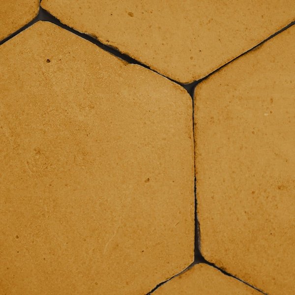 Baldosa de Terracota Chroma Ocre Hexágono 10 Amarillo | 10 x 11,55 cm