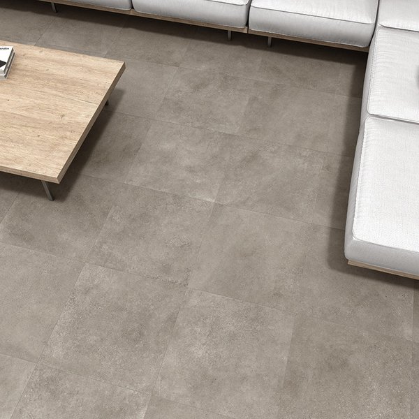 Azulejo Suelo/Pared Brooklyn Gris Mate con textura 90 x 90 cm | Apto para interiores/exteriores
