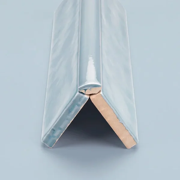 Fliese Ecke Creta-25 Himmelblau | 1x25 cm