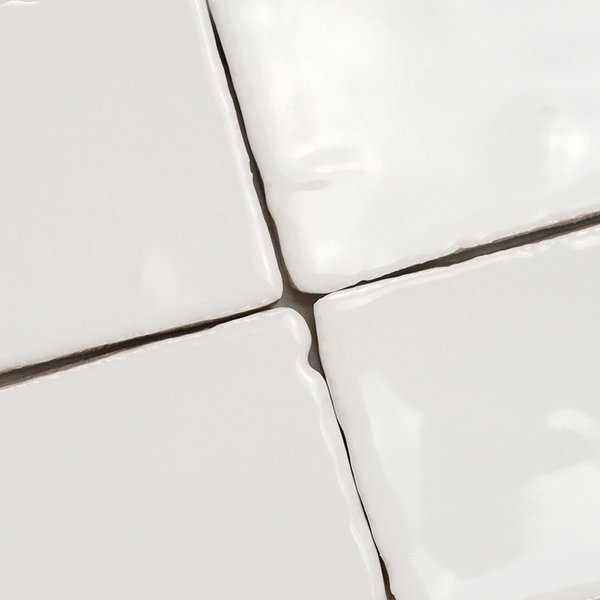 Handgefertigte Terrakotta Vitri Weiß 5x15 | Ceramic Connection