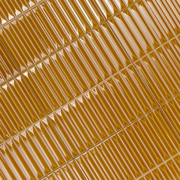 Azulejo Pared Muscat Miel Amarillo Brillo 20x20 PRECORTADO (1,5x10) | Apto para interiores