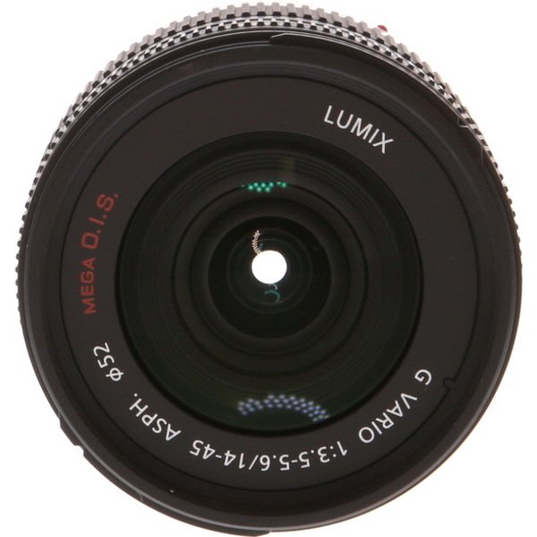 Panasonic Lumix G Vario 14-45mm f/3.5-5.6 ASPH. Mega O.I.S. Lens, Black/Dark Silver