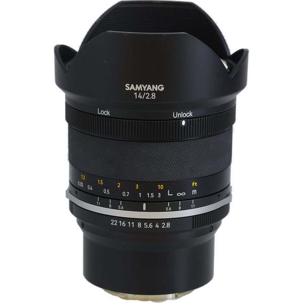 Samyang MF 14mm f/2.8 WS Mk2 Full-Frame Manual Lens with Free/Click Aperture Ring
