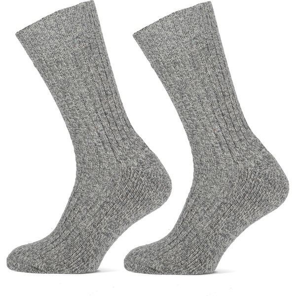 Chaussettes de travail en laine norvégienne à semelle éponge – Gris norvégien – 39-42
